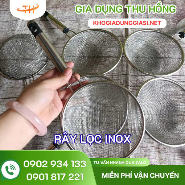Rây lọc inox nhiều kích thước Rây lọc inox nhiều kích thước