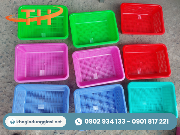 Rổ nhựa chữ nhật các loại Rổ nhựa chữ nhật các loại