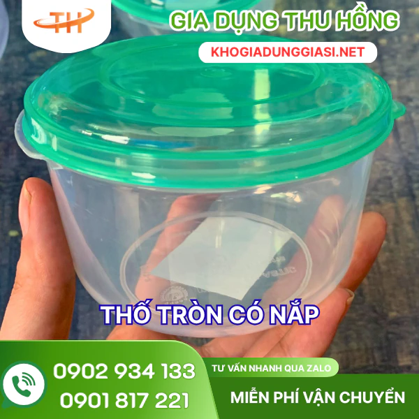 Thố nhựa tròn có nắp Thố tròn có nắp bằng nhựa
