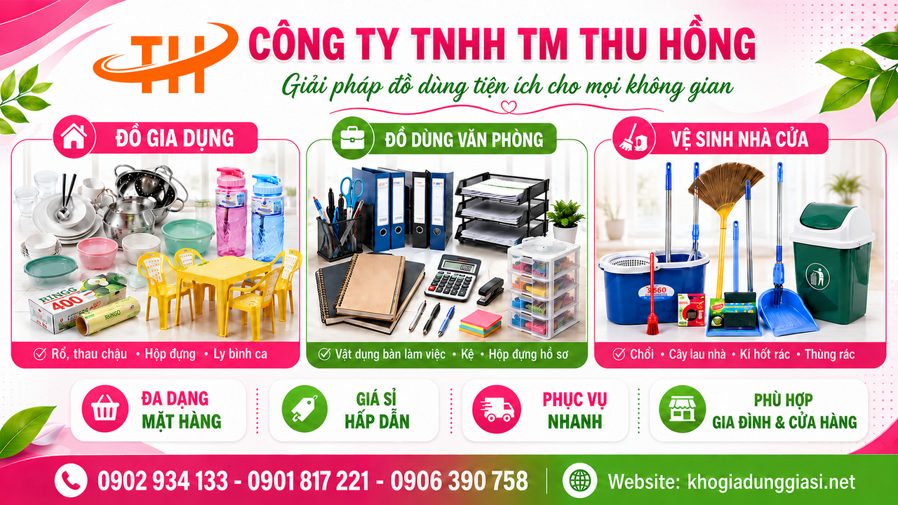 Chào mừng đến với kho sỉ gia dụng Thu Hồng