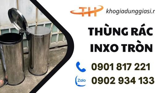 Chuyên phân phối thùng rác inox tròn giá sỉ tại miền nam
