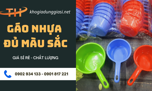 Bỏ sỉ ca gáo nhựa múc nước đủ màu sắc giá rẻ