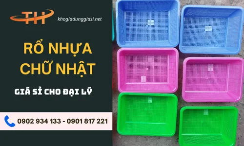 Báo giá sỉ rổ nhựa chữ nhật tại TPHCM
