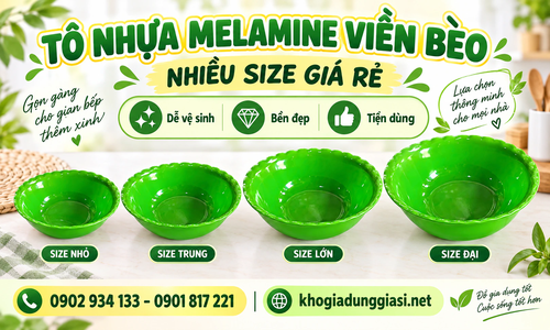 Tô nhựa melamine viền bèo nhiều size giá rẻ