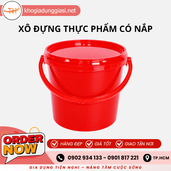 XÔ NHỰA ĐỰNG THỰC PHẨM CÓ NẮP