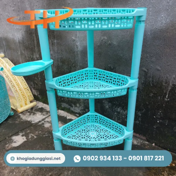 Kệ nhựa góc tường đa năng