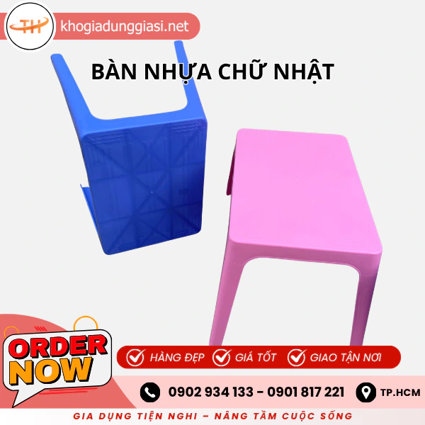 BÀN NHỰA CHỮ NHẬT