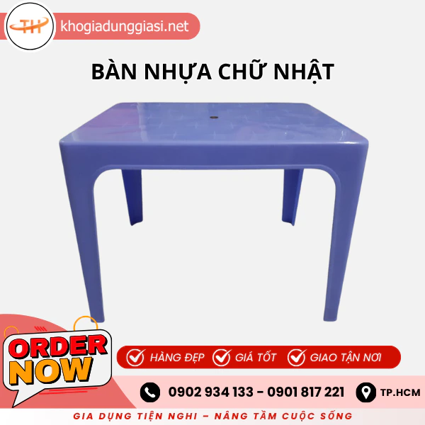 BÀN NHỰA CHỮ NHẬT