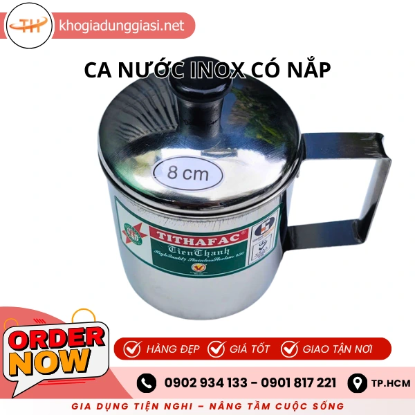 CA NƯỚC INOX CÓ NẮP