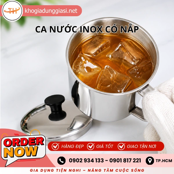 CA NƯỚC INOX CÓ NẮP