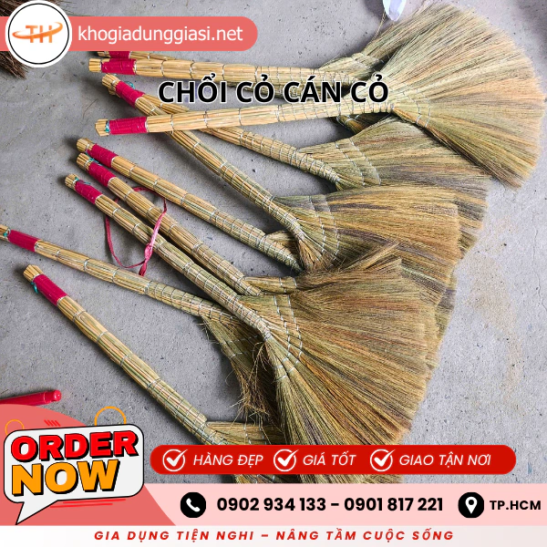 CHỔI CỎ CÁN CỎ