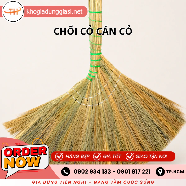 CHỔI CỎ CÁN CỎ