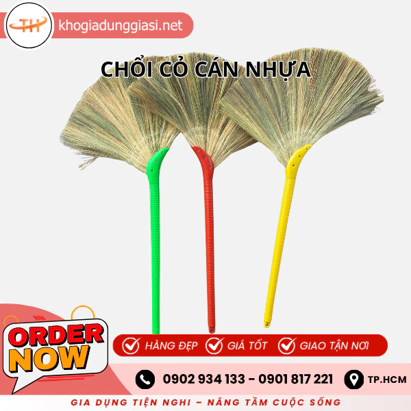 CHỔI CỎ CÁN NHỰA