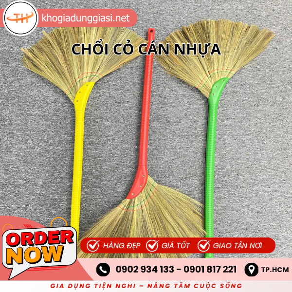 CHỔI CỎ CÁN NHỰA
