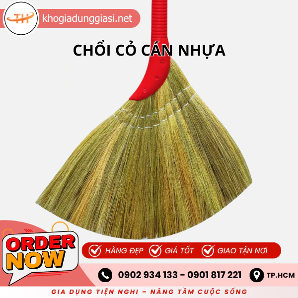 CHỔI CỎ CÁN NHỰA