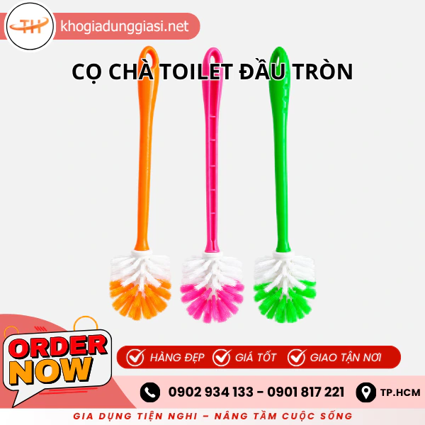 CỌ CHÀ TOILET ĐẦU TRÒN