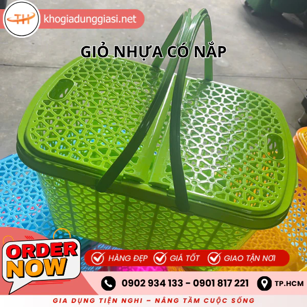 GIỎ NHỰA CÓ NẮP