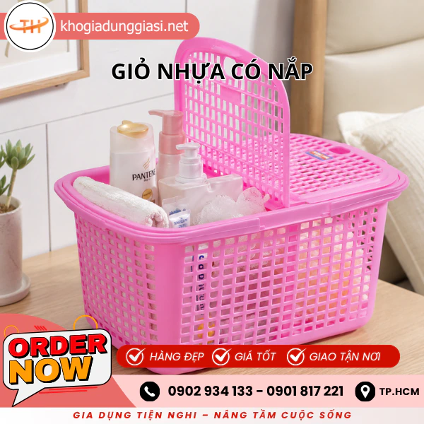 GIỎ NHỰA CÓ NẮP