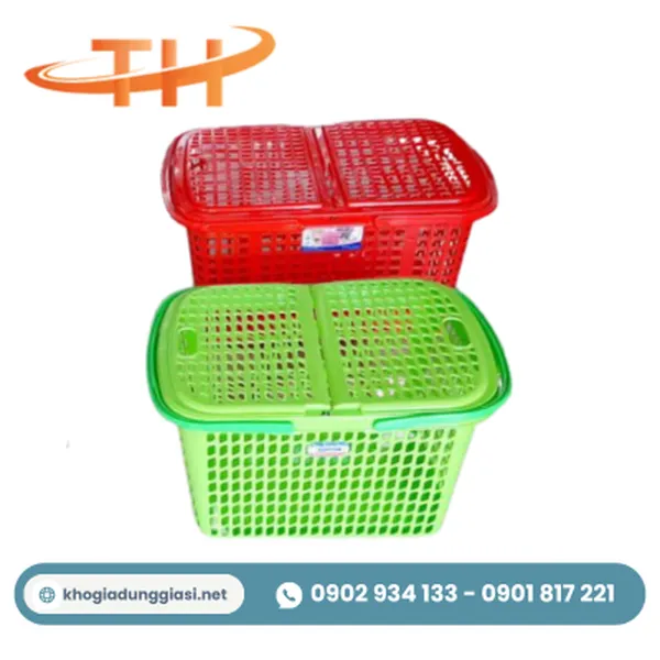 Giỏ nhựa đựng đồ có nắp