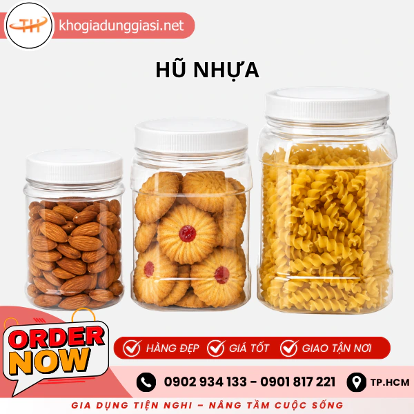 HŨ NHỰA PET CÓ NẮP