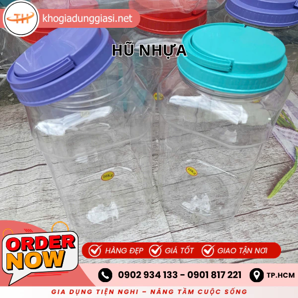 HŨ NHỰA PET CÓ NẮP