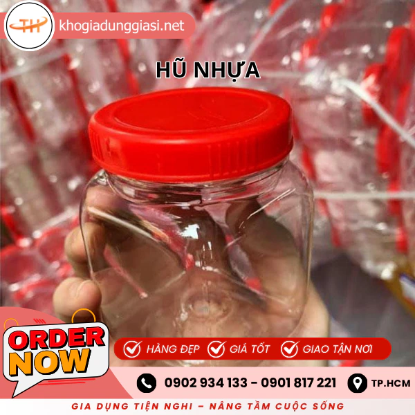 HŨ NHỰA PET CÓ NẮP