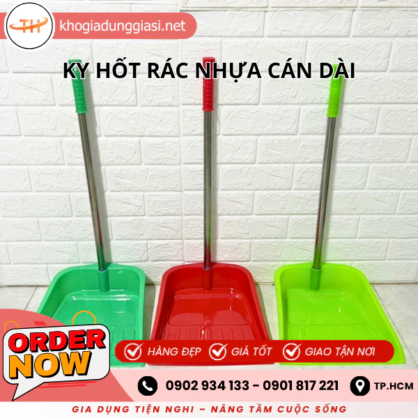 KY HỐT RÁC NHỰA CÁN DÀI