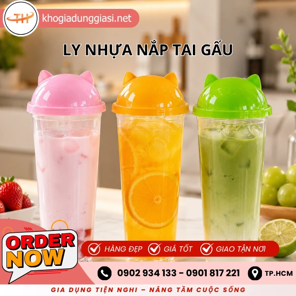 LY NHỰA NẮP TAI GẤU