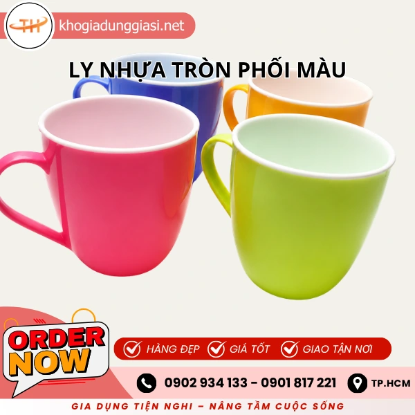 LY NHỰA TRÒN PHỐI HAI MÀU