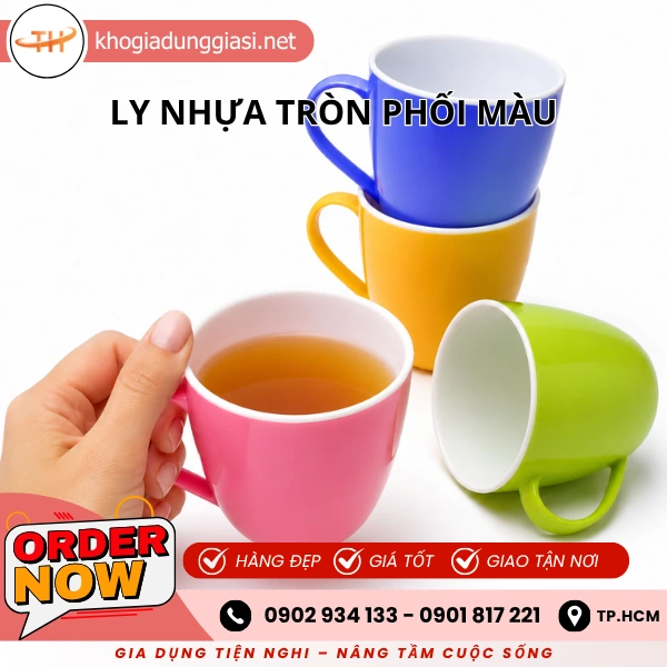 LY NHỰA TRÒN PHỐI HAI MÀU