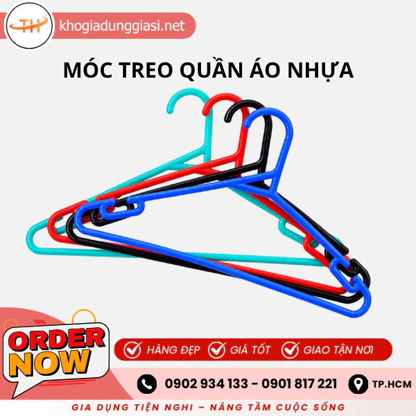 MÓC TREO QUẦN ÁO NHỰA