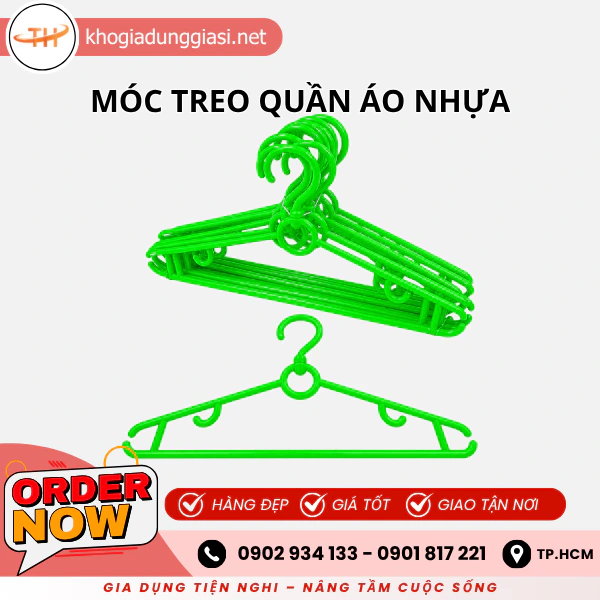 MÓC TREO QUẦN ÁO NHỰA