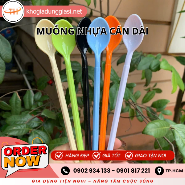MUỖNG NHỰA CÁN DÀI