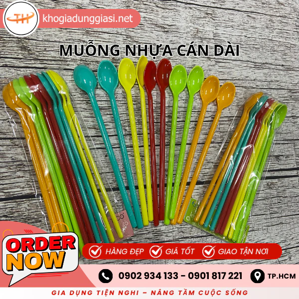 MUỖNG NHỰA CÁN DÀI
