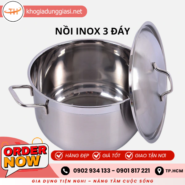 NỒI INOX 3 ĐÁY
