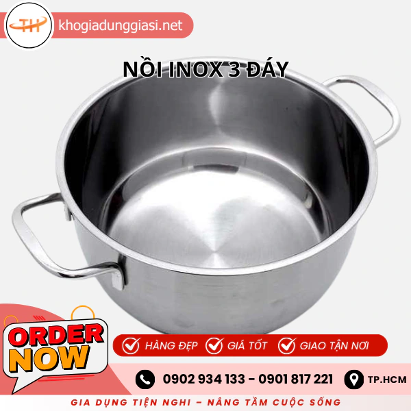 NỒI INOX 3 ĐÁY