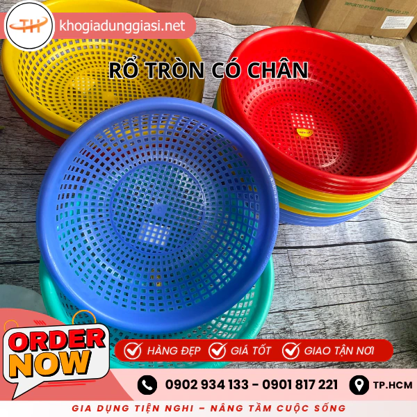 RỔ TRÒN CÓ CHÂN