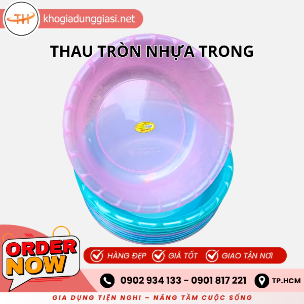 THAU TRÒN NHỰA TRONG
