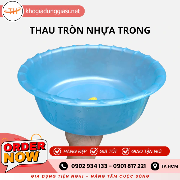 THAU TRÒN NHỰA TRONG