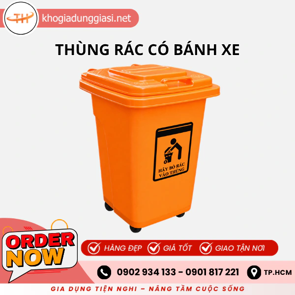THÙNG RÁC NHỰA CÓ BÁNH XE