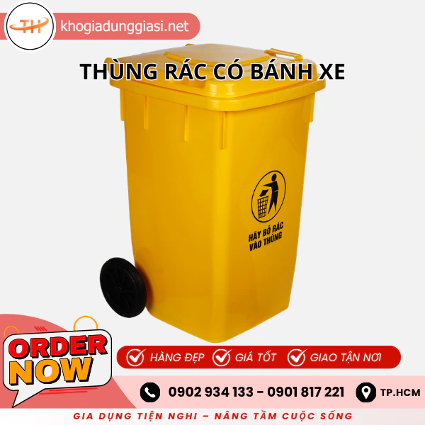 THÙNG RÁC NHỰA CÓ BÁNH XE