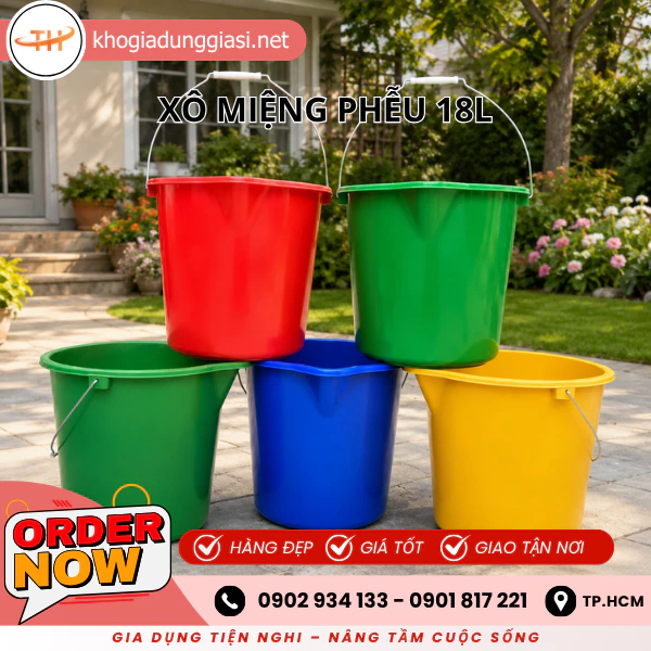 XÔ MIỆNG PHỄU 18L
