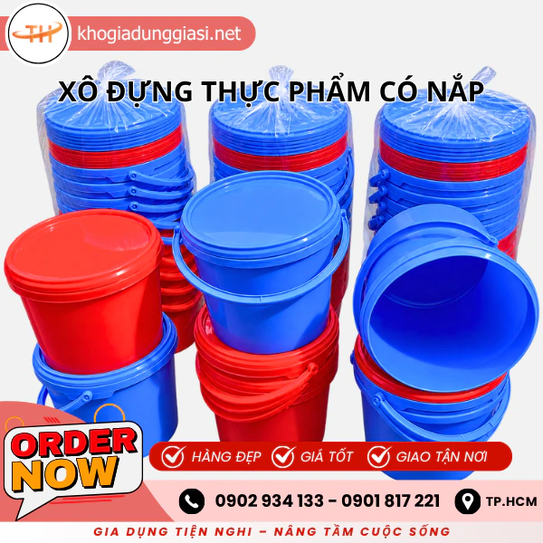 XÔ NHỰA ĐỰNG THỰC PHẨM CÓ NẮP