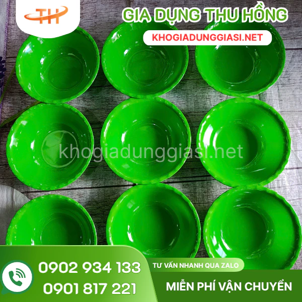 Tô melamine tròn viền bèo đẹp mắt Tô nhựa melamine miệng tròn viền bèo cực đẹp