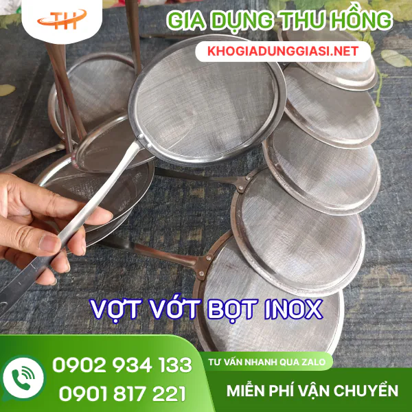 Vợt vớt bọt inox không gỉ Vợt vớt bọt inox không gỉ