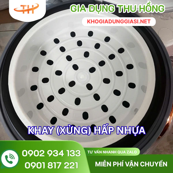 Khay hấp có nhiều lỗ Xửng hấp nhựa có nhiều lỗ giúp hấp chín đều