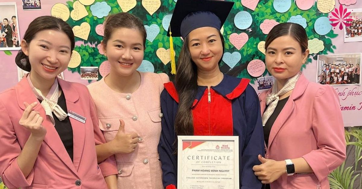 Bảo hành tay nghề trọn đời, học nail nâng cao minh bạch học phí tại Hani Academy
