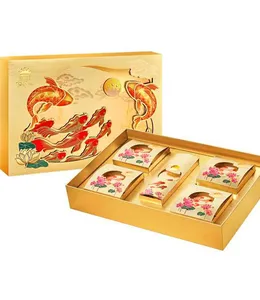 Trăng vàng Hoàng Kim Vinh Hoa Vàng (4 bánh + 1 hộp trà)