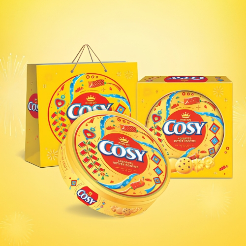 Bánh quy bơ COSY thập cẩm vị bơ sữa (Hộp thiếc) 