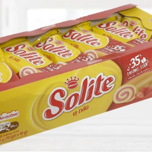 Bánh bông lan cuộn Solite khay 180g